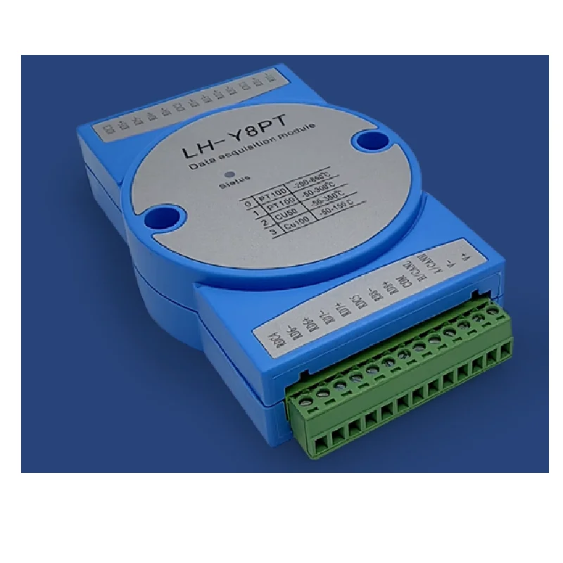 Temperature acquisition module LH-Y8PT thermal resistor Convert to temperature data 16 bit ADC Can measure 4 types thermal resis