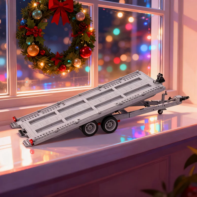 

726pcs MOC Car Transport Trailer Landrover Size Icons Model Building Blocks Toy Gift Creative Display Collectible Desk Premium