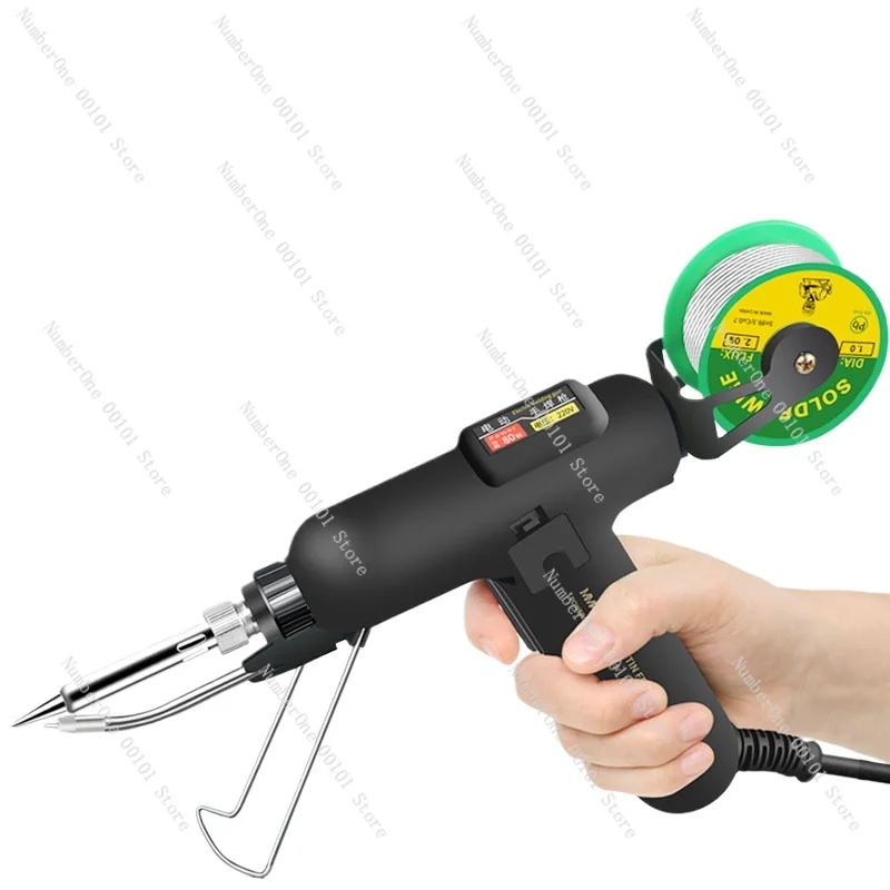 Electric soldering iron, automatic tin tapping, maintenance welding, household small solder gun, replaceable head