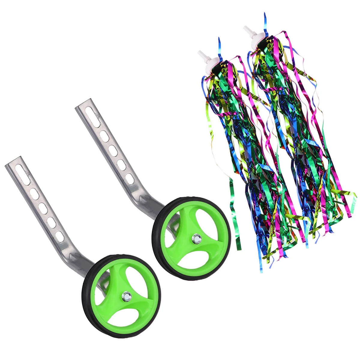 1 set 1 Set Auxiliary Wheels For Durable Training Wheels With Ribbon, Balance Stabilizer For Beginner