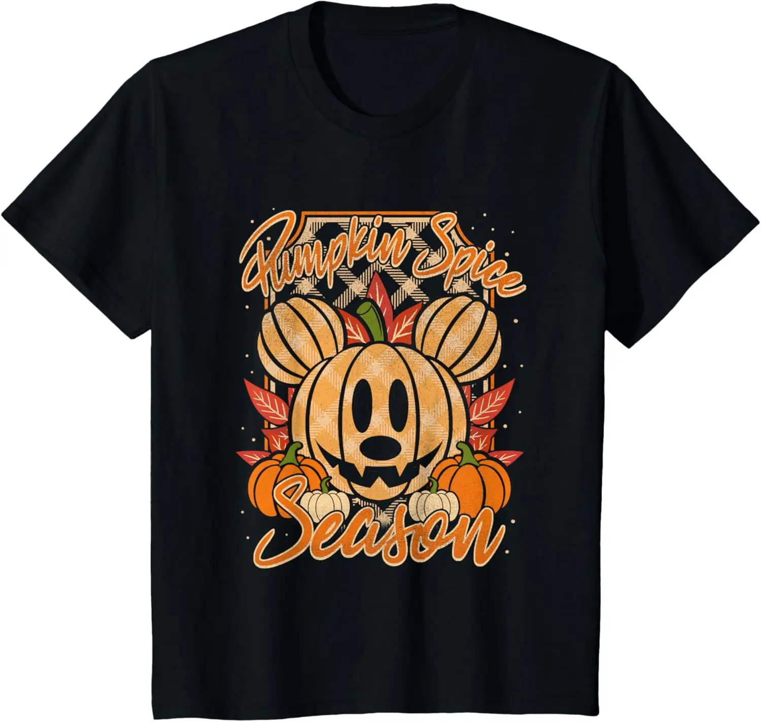 

Disney Mickey Pumpkin Print T-Shirt Men's Halloween Harajuku Shirt Casual Oversized Halloween T-Shirt Men's Apparel