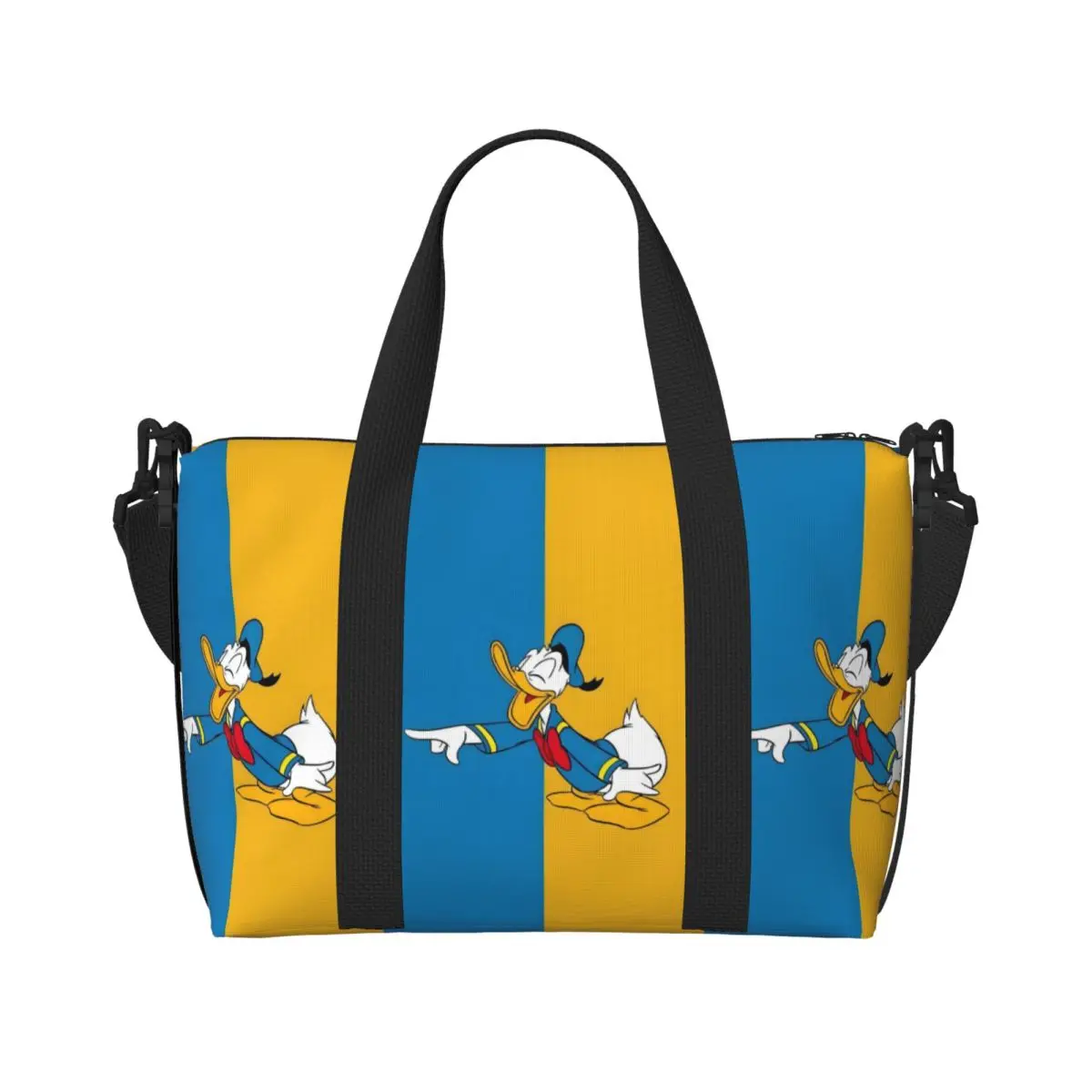 

Сумка-шоппер Custom Donald Anime Duck для покупок, женская, большая вместимость, забавный мультяшный дизайн, для спортзала, пляжа, путешествий