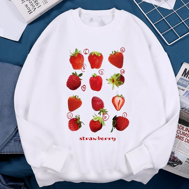 12 types strawberry hoody mens Harajuku loose pullovers new fleece hoody crewneck casual sweatshirts women autumn hoodie couple