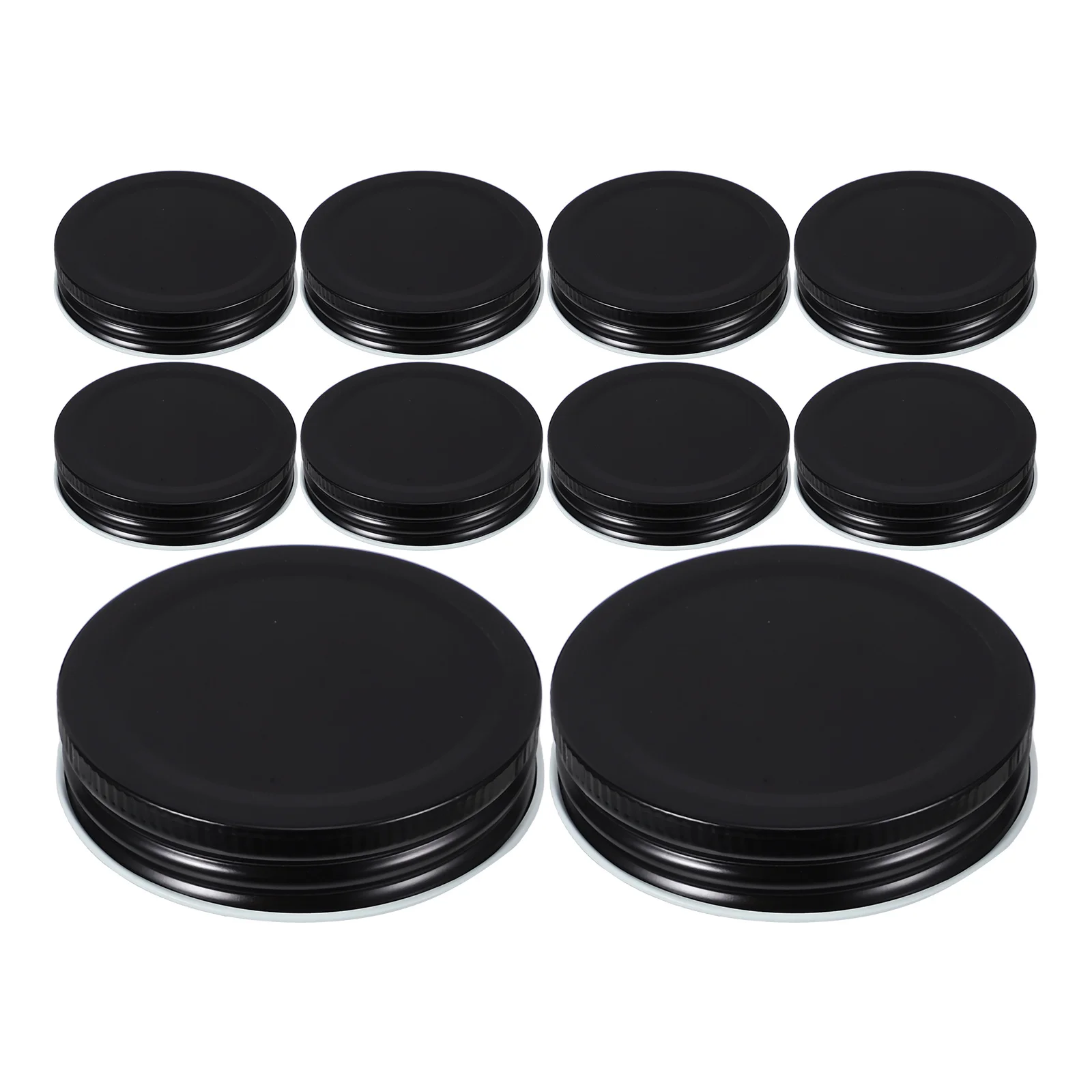 

12pcs Tinplate Caps Mason Jar Lids Sealing Bottle Lids Leak Proof Storage Jar Covers Metal Kitchen Supplies