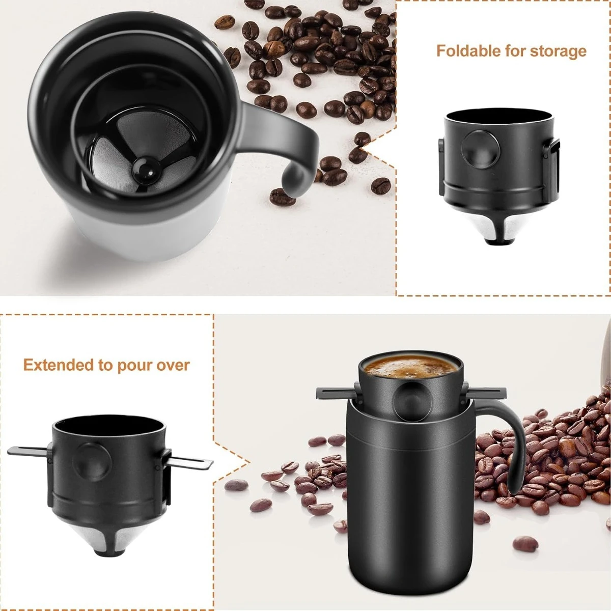 Taza de Café de Acero Inoxidab - Coffee Tea Tumbler reseña y precio