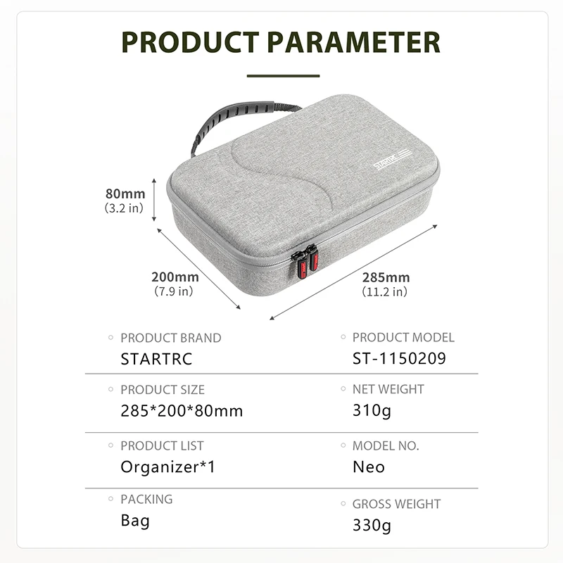 STARTRC Carrying Case Travel Shoulder Bag For DJI Neo Drone Accessories Storage Bag PU Portable Handbag Box