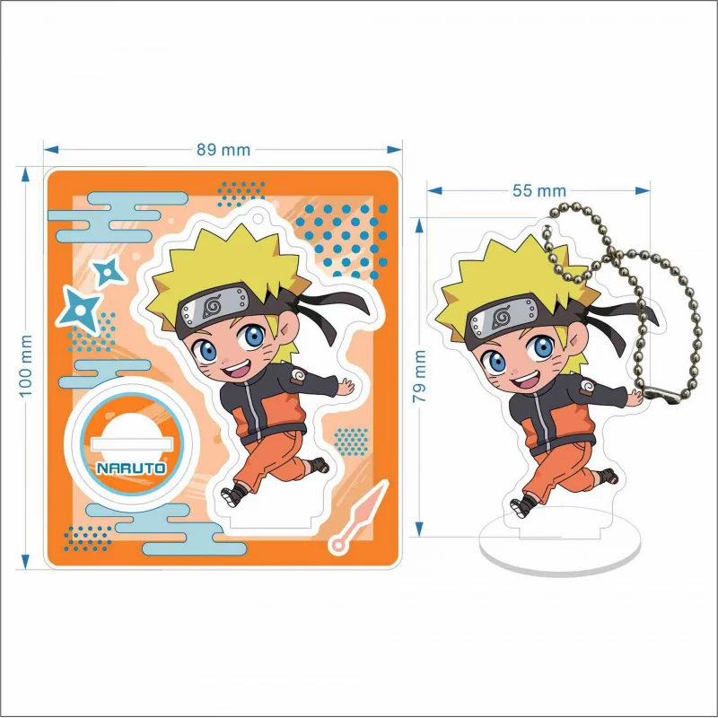 10cm Anime Acrylic Stand Kakashi Q Cute Model Keychain Room Decor, Pefect Birthday Gifts Fans