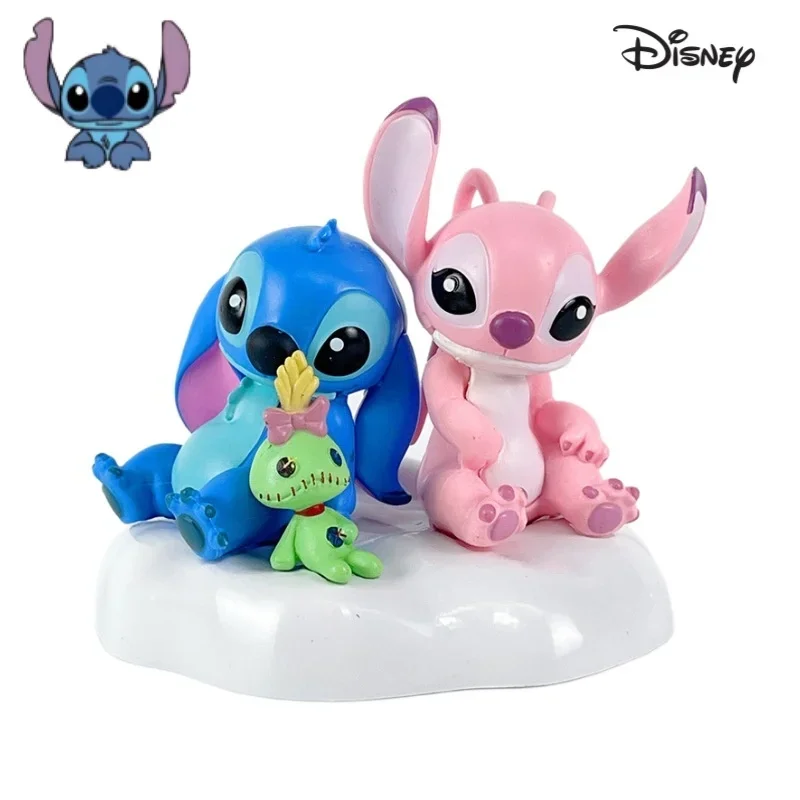 2025 Disney Stitch nowy anioł postać Anime międzygwiezdny charakter Model peryferyjny akcesoria dla lalek z kreskówek ozdoba dla par