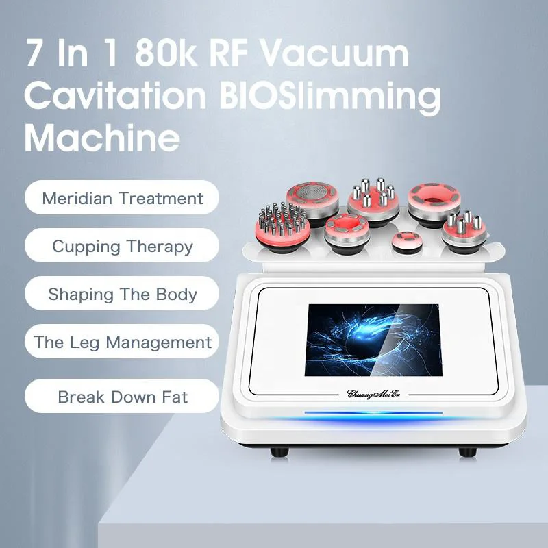 

7 In 1 80K Vacuum Cavitation Cellulite Removal Machine Skin Tightening Body Slimming Weight Loss Lipo Fat Burning Equipment