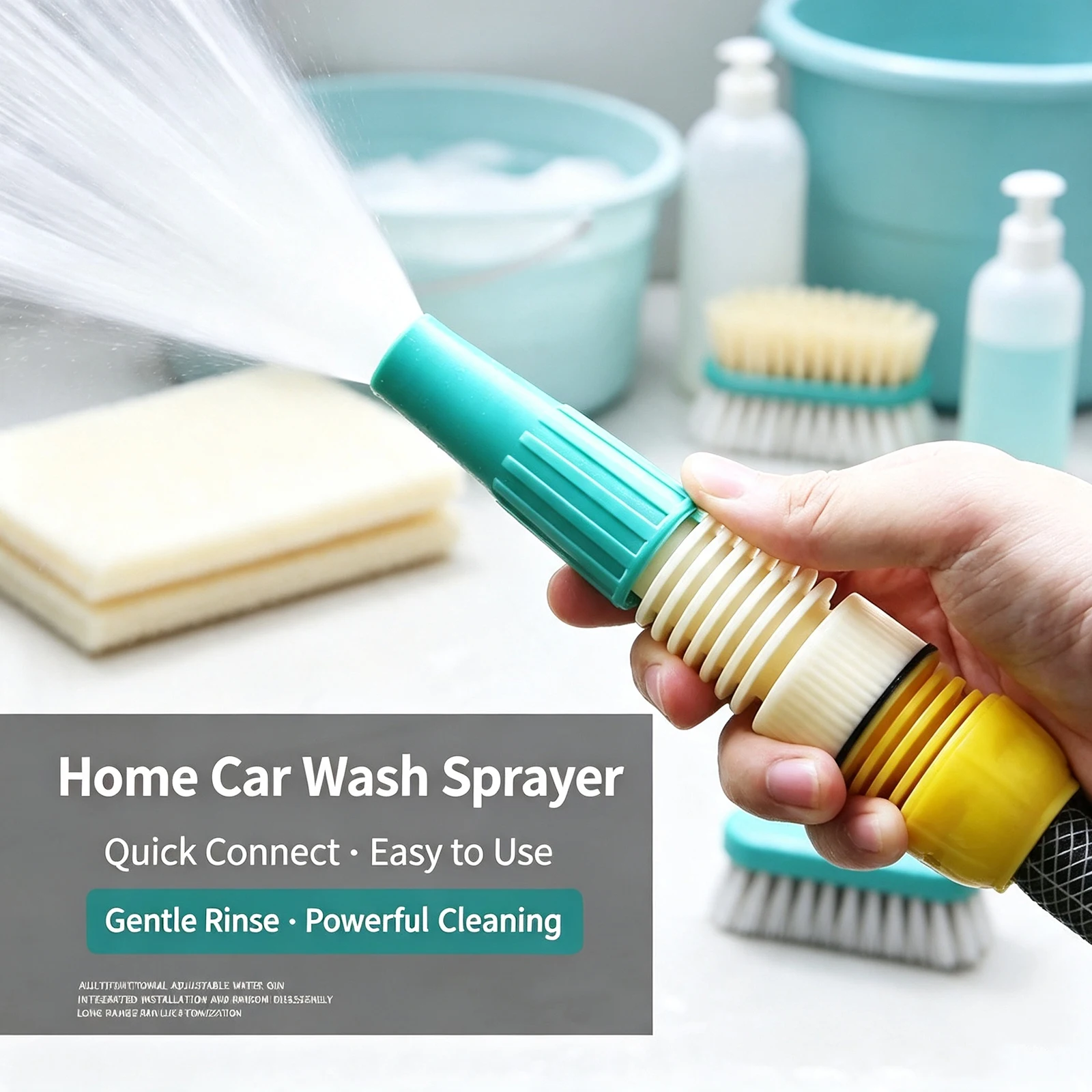 Adjustable Car Washing Water Spray Nozzle 3 Spray Modes Jet Mist Shower For Garden Irrigation Fit For 1/2