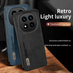 Back Leather Case for Xiaomi Redmi Note 14 Pro 5G Skin Feel Case Camera Lens Protection Cover Redmi Note 14 5G/Note 14 Pro+