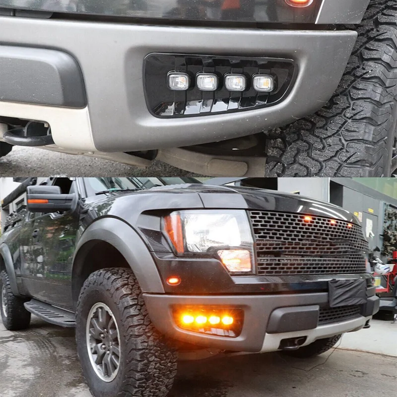 

Car Daytime Running Lights LED DRL Fog Lamp Replacement Bumper For Ford Raptor F150 2009-2014