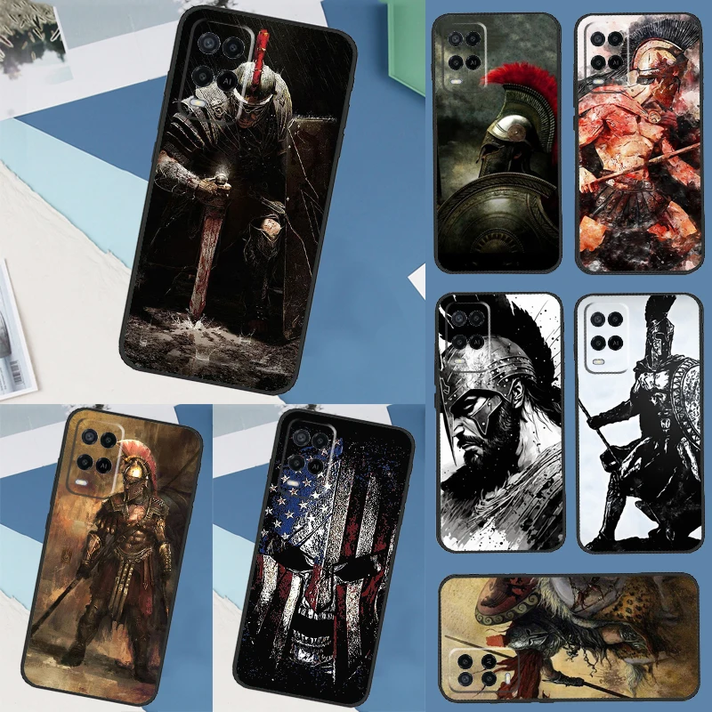 Spartan Warrior Soldier Case For OPPO A17 A77 A57 A54 A53 S A31 A5 A9 A15 A52 A72 A91 A93 A74 A94 A16 A76 A96 Cover