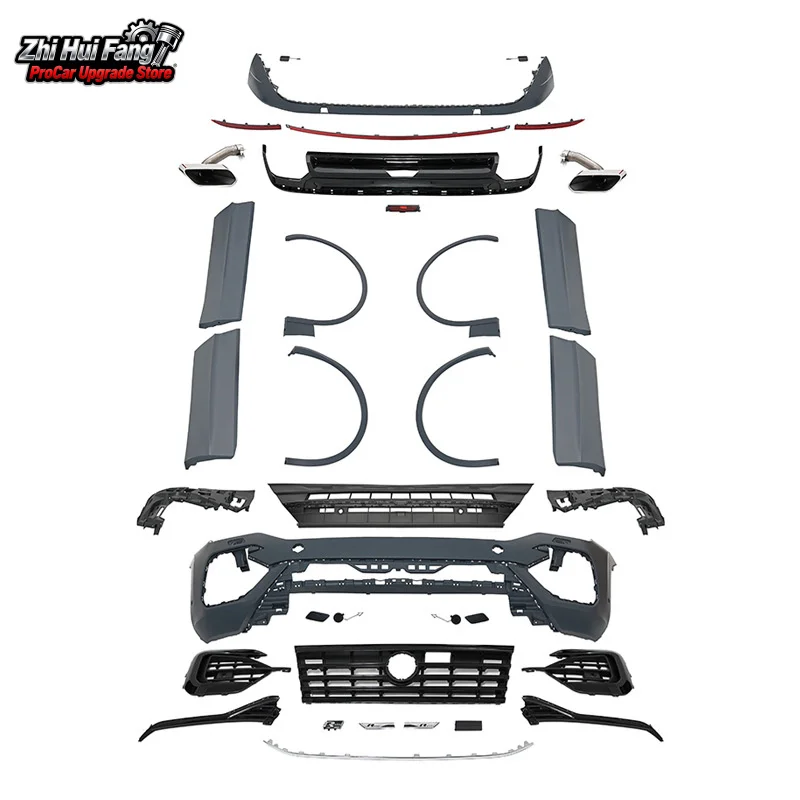 

Подходит для Volkswagen 2019-2022 Touareg, малоподнятая модернизация, модификация, версия R-Line, большой объемный бампер