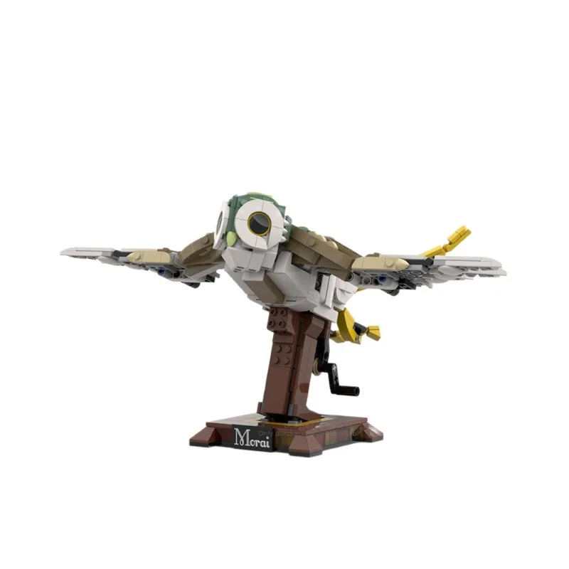 Modello di gufo Blocchi di costruzione Creatività Giocattolo educativo assemblato Serie di animali Nighthawk Ornamento da collezione Regalo di compleanno per bambini
