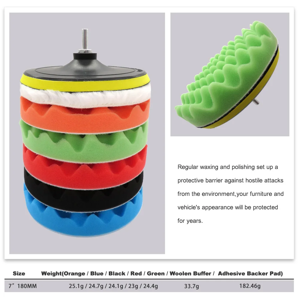 Imagem -05 - Auto Car Repair Polimento Pad Kit Lustro Pad Conjunto Thread Polidor de Carro Adaptador de Broca Ferramentas Elétricas Acessórios Pcs