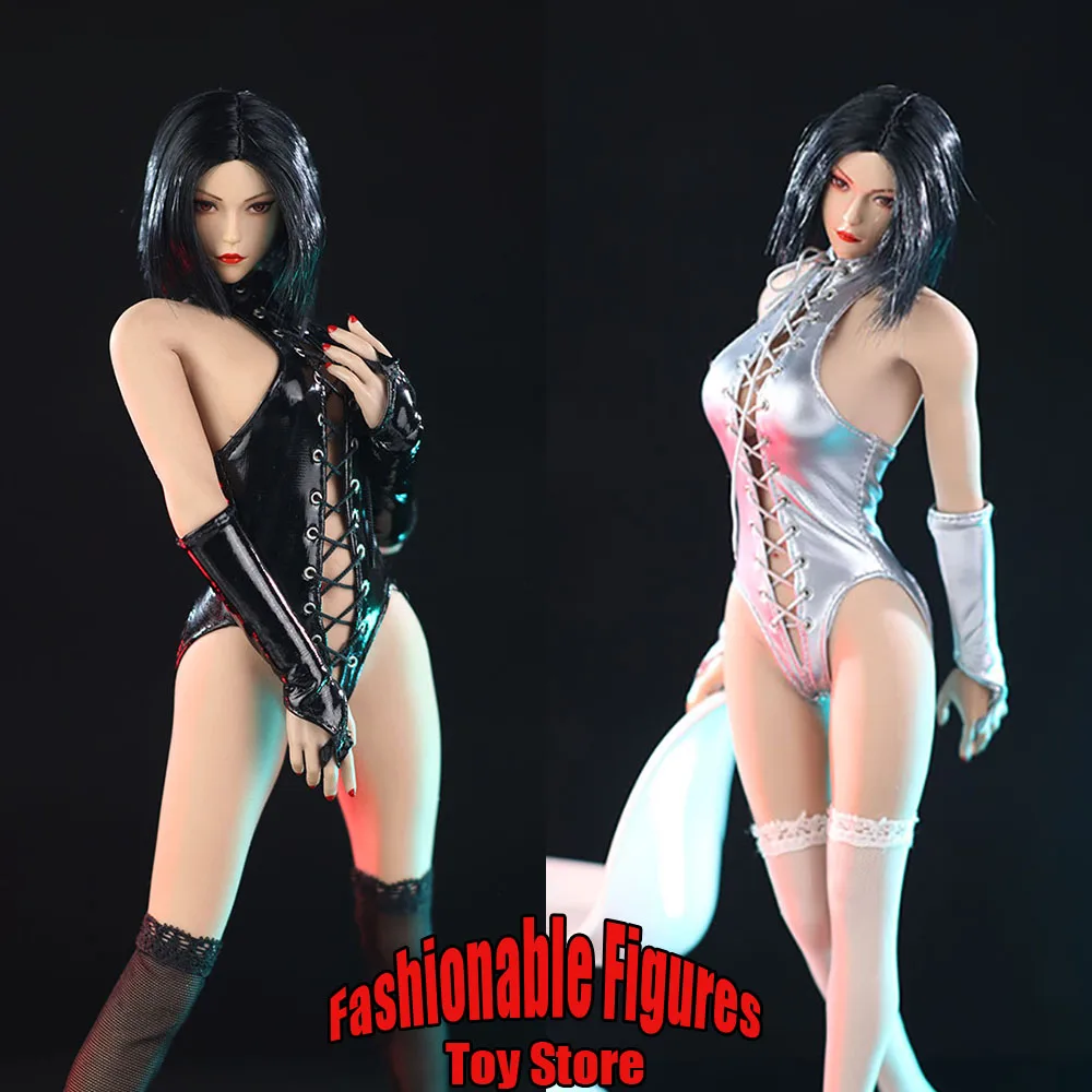 

Женское цельное кожаное нижнее белье JO22X-14 1/6 с высокой вилкой, боди на шнуровке с открытой спиной для 12-дюймовой экшн-фигурки, куклы