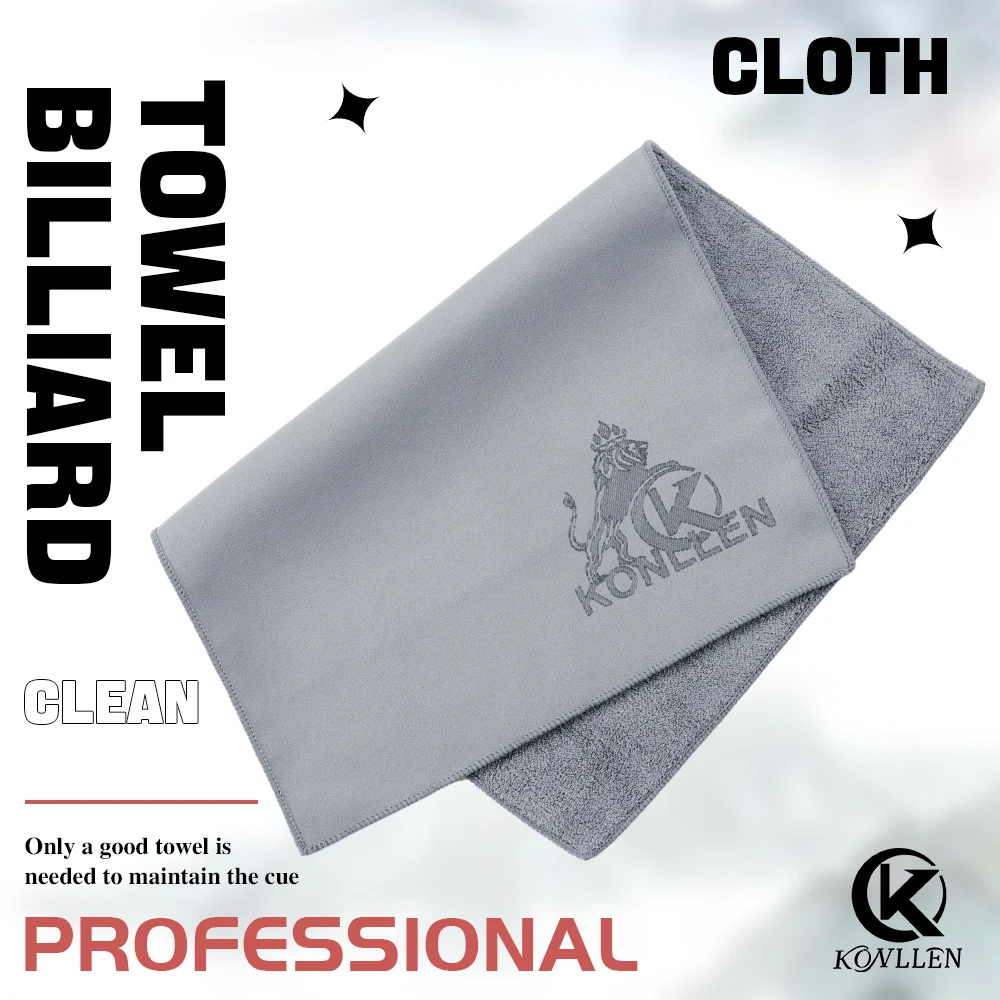 KONLLEN Pool Cue Shaft Cleaning Towel Multi-Function Polished Rod Wiping Cloth Snooker Cue Suede Towel Billiards Accessories