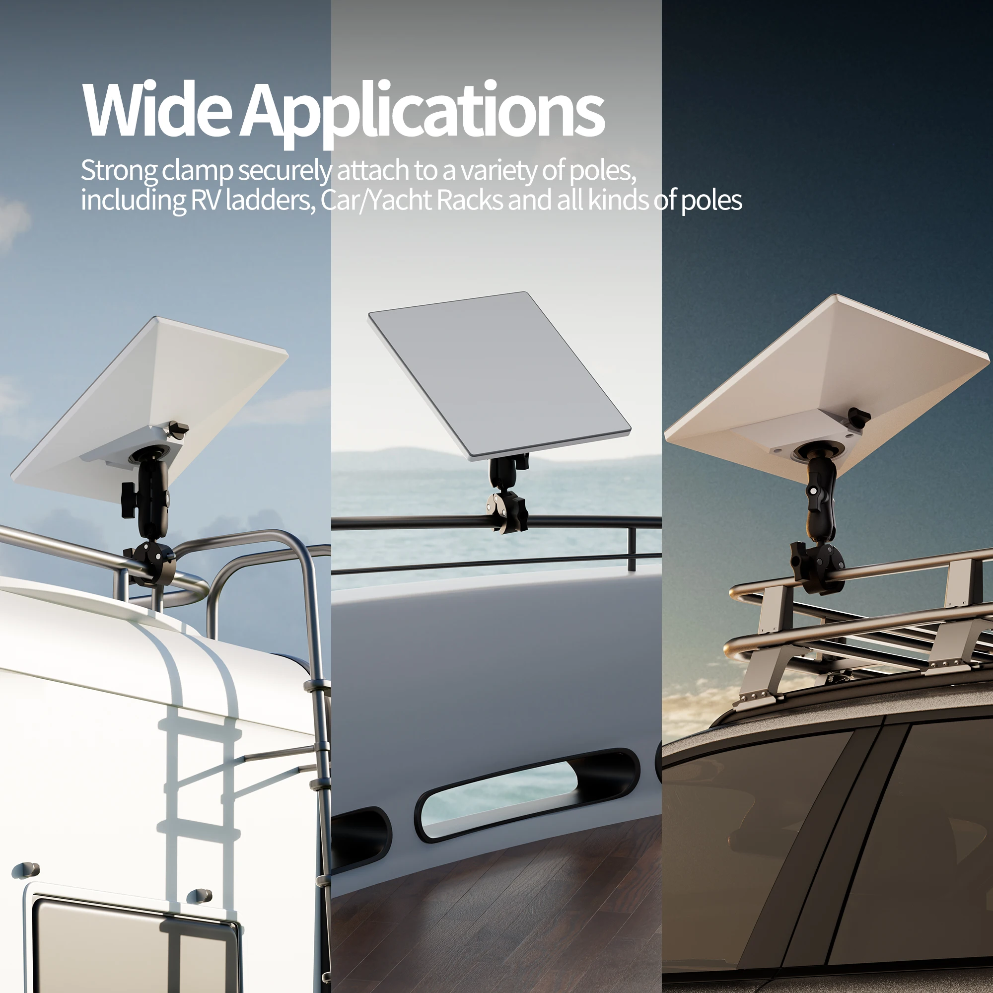 Starlink Mini adaptateur de trépied version 2025 poche double profondeur convient aux adaptateurs de tuyaux nouveaux et anciens 1/4 "-20 et 3/8"-16 compatibilité sur trépied