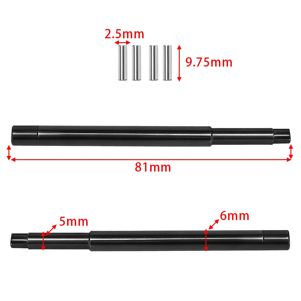 Steel Rear Axle Drive Shaft Heavy Duty Reinforced for Redcat GEN8 RC Crawler Car Upgrade Replacement Parts