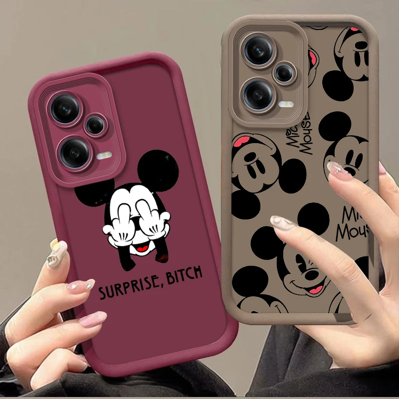 

Cartoon Disney Mickey Cute For Redmi Note 13 12 11T 11S 11E 10S 10T 9 8 7 Pro Plus Lite Eye Ladder Phone Case