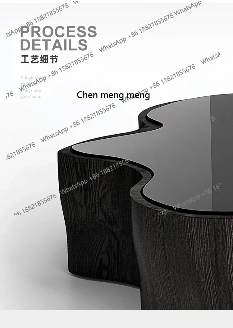 이탈리아 불규칙한 원목 커피 테이블 하이센스 모던 미니멀리스트 홈 거실, 커피 테이블 테이블 H