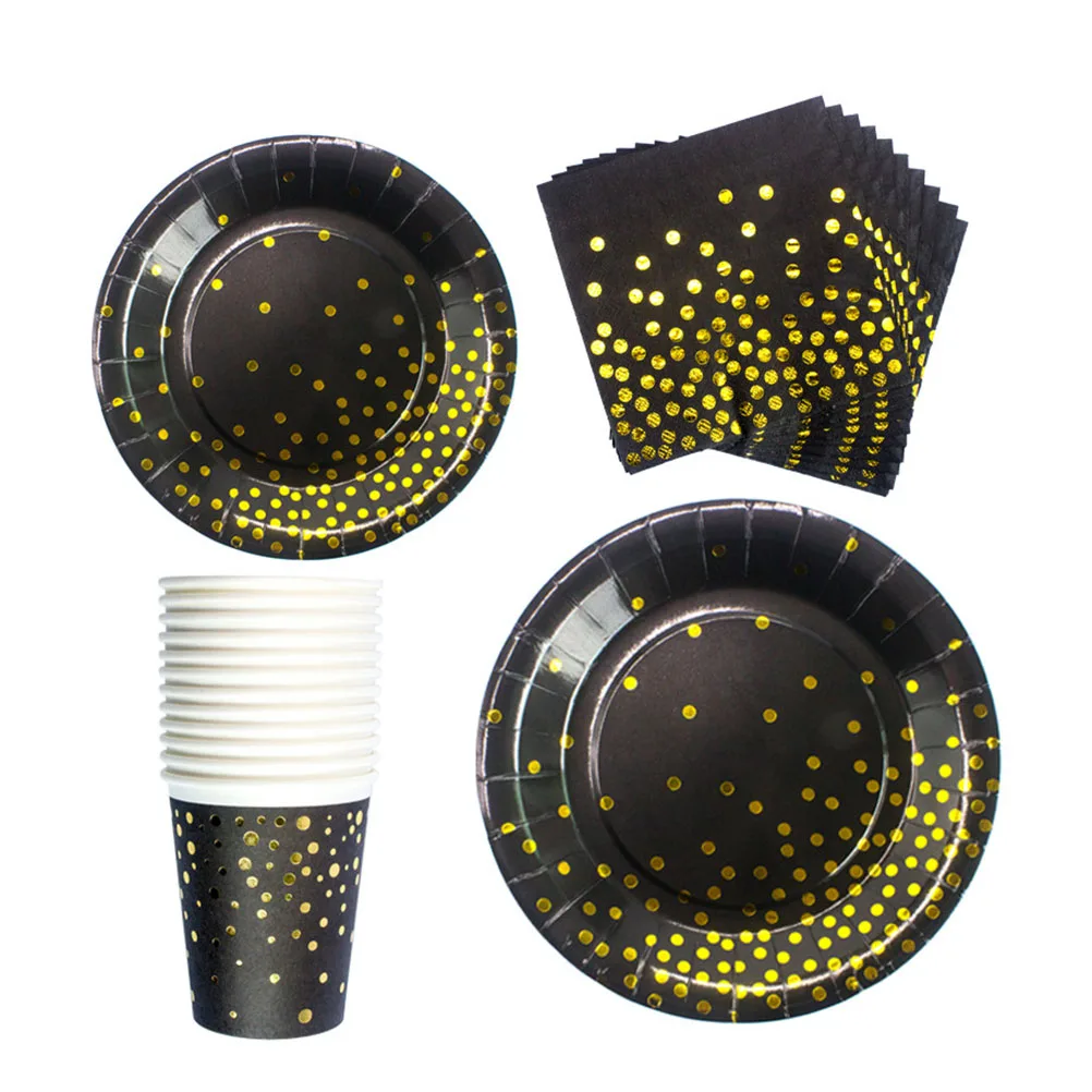 Birthday Decorations Disposable Napkin Black Napkins Dinner Party Printing Supplies Paper