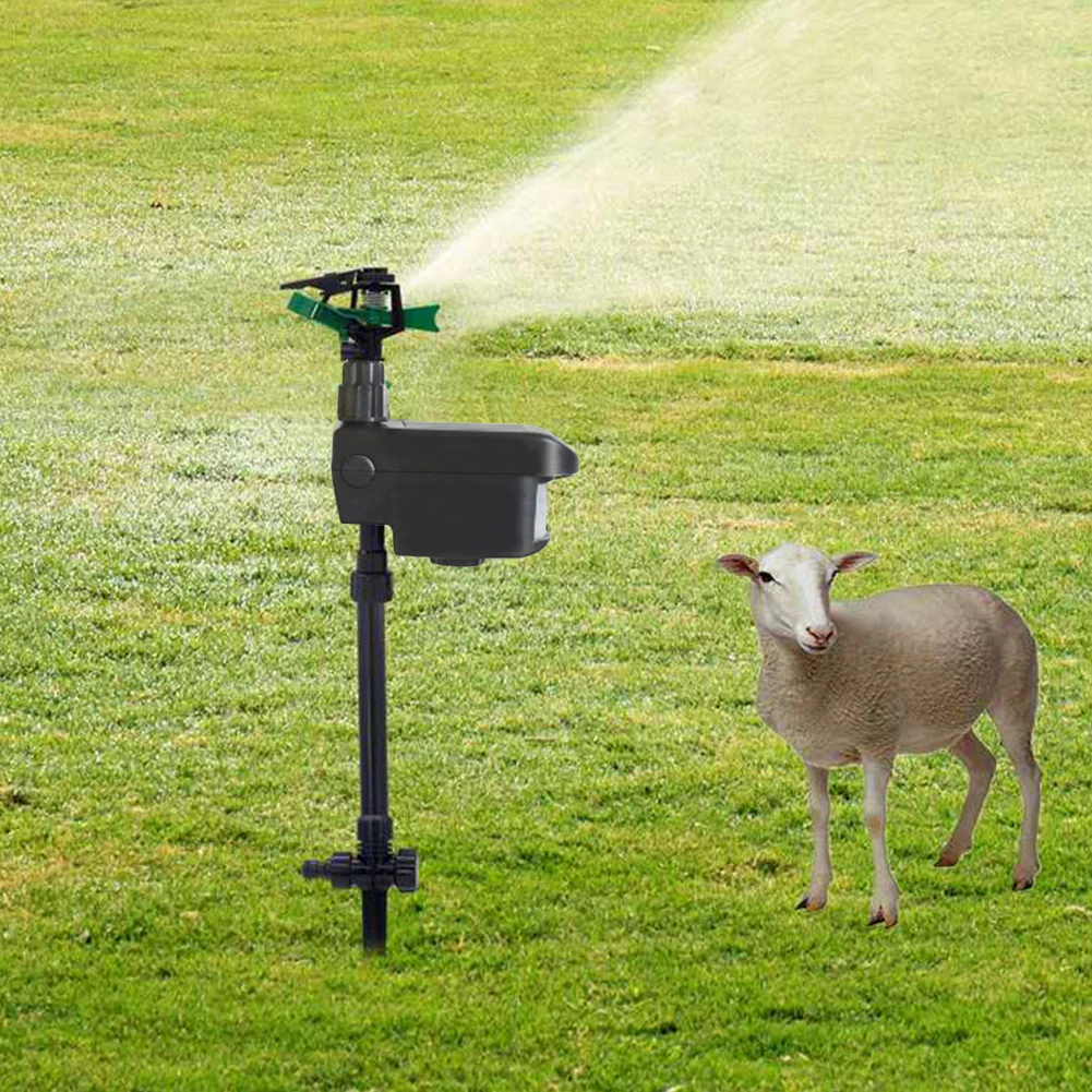 

Motion Activated Sprinkler Scaring Away Wild Animals Animal Repellent Sprayer Timing Sprinkle Irrigation System for Outdoor Use