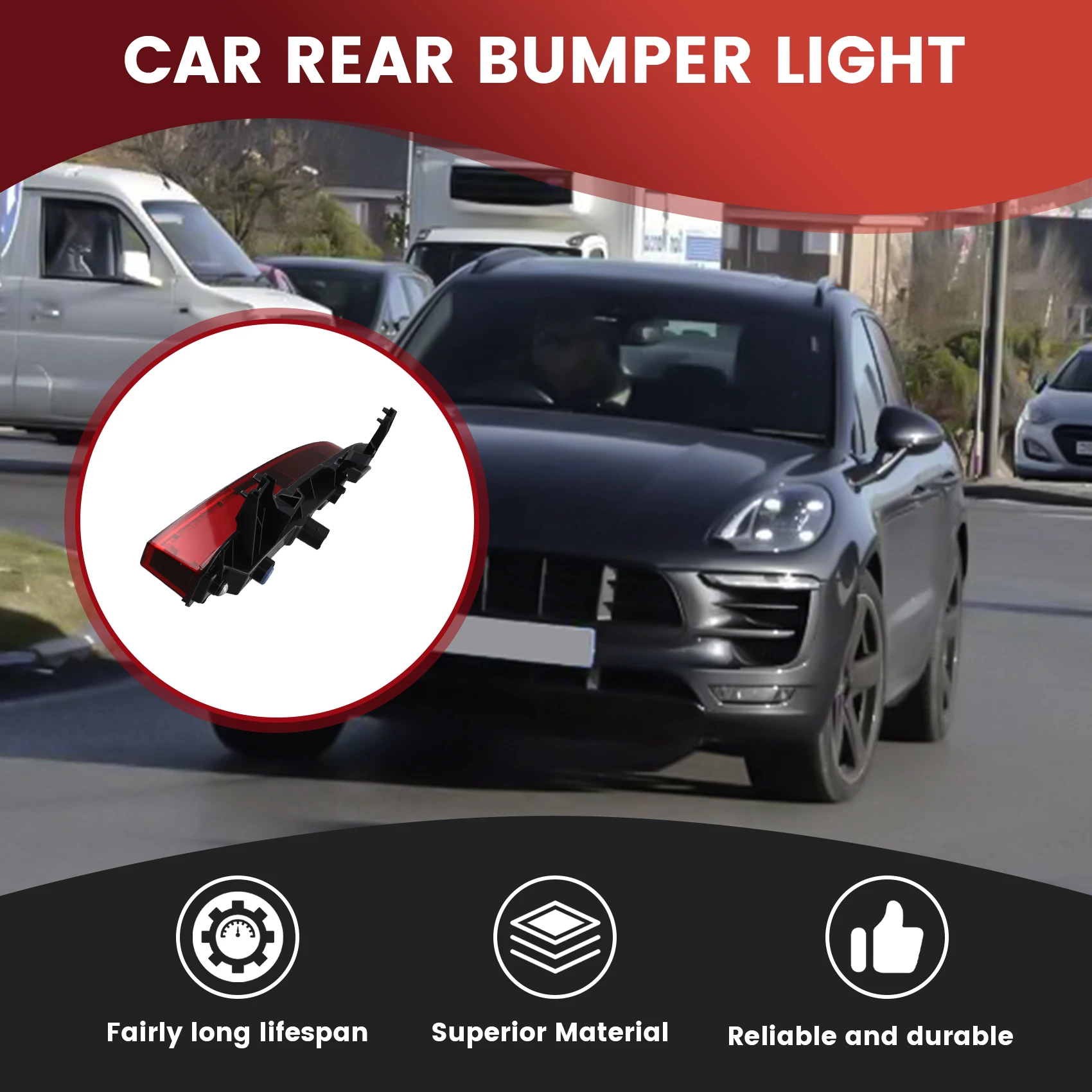 

Car Rear Bumper Reflector Rear Bumper Light For Macan 95B. 3 2022-2024