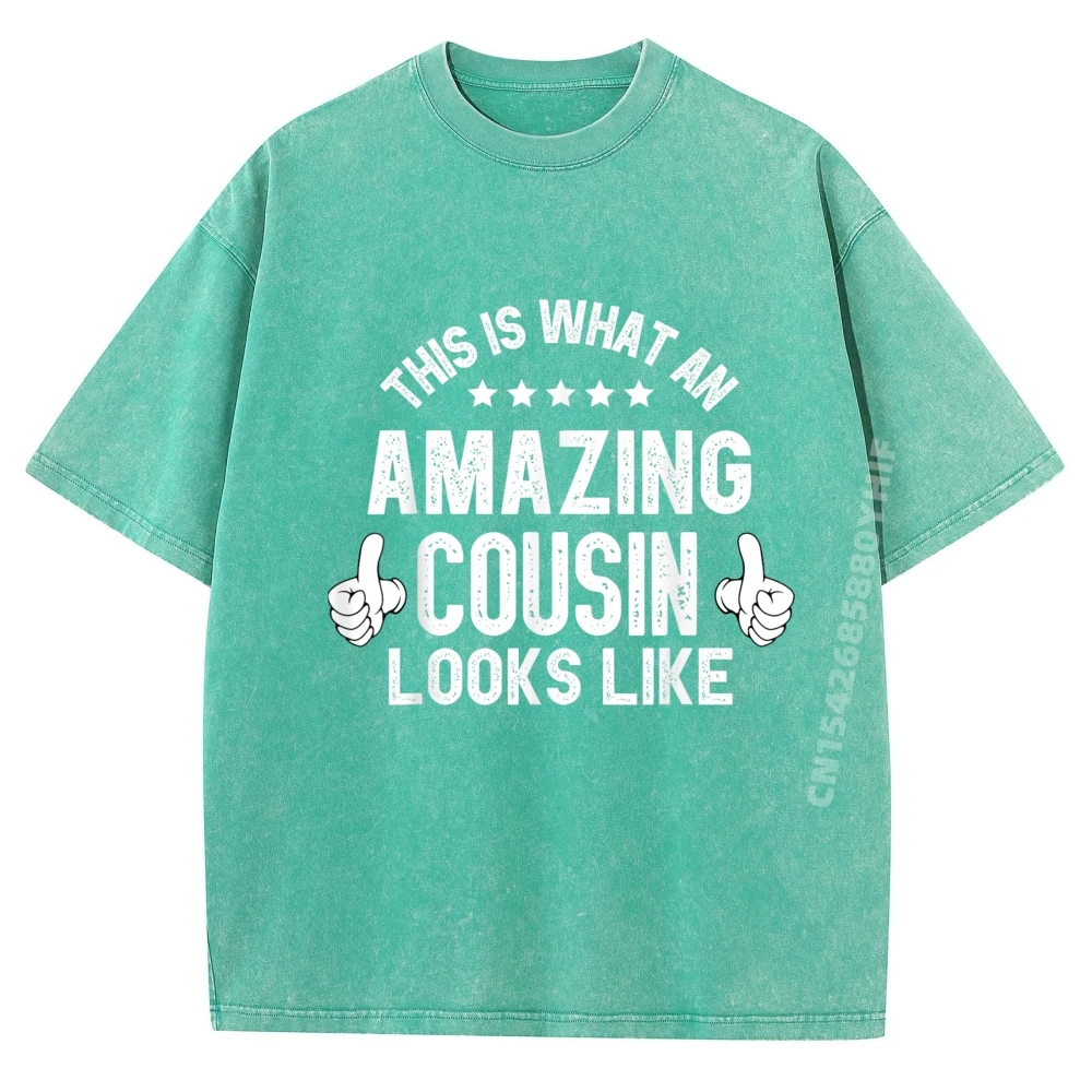 هذا هو ما يبدو ابن عم رائعًا مثل تي شيرت جرافيك تي شيرت رجالي مريح مغسول بأكمام قصيرة #4
