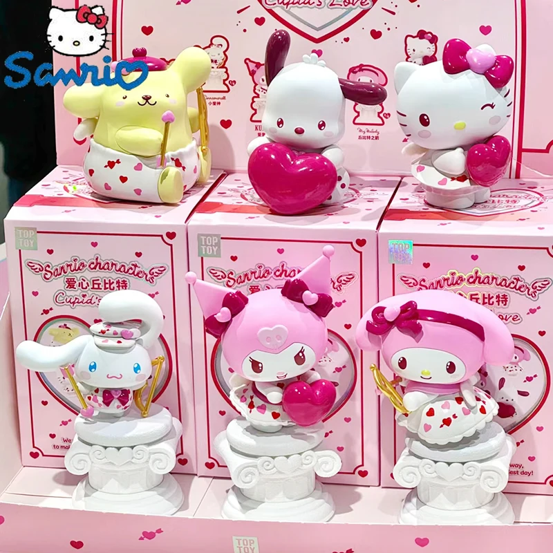 

Фигурка Sanrio, День Святого Валентина, Серия Love Cupid, понравилась, коричная курол, мелодия, помпон, пурин, фигурка героя Hello Kitty, девушка