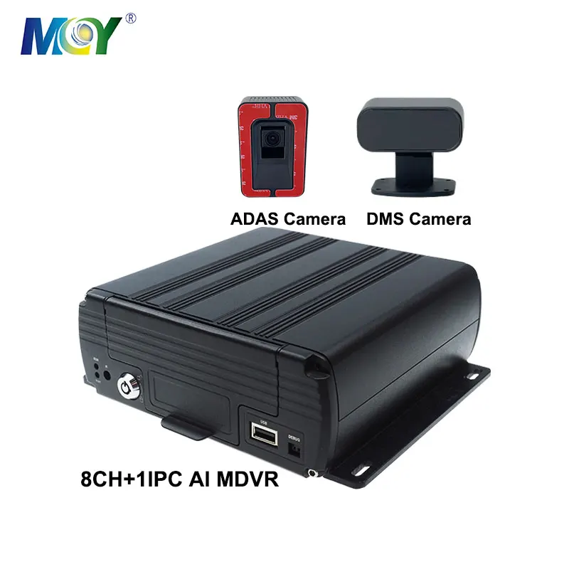 2026 Bus AI MDVR 8 Cameras 1080P Camera Truck with DSM ADAS Function for Heavy-Video Event Data Recorder Blackbox DVR