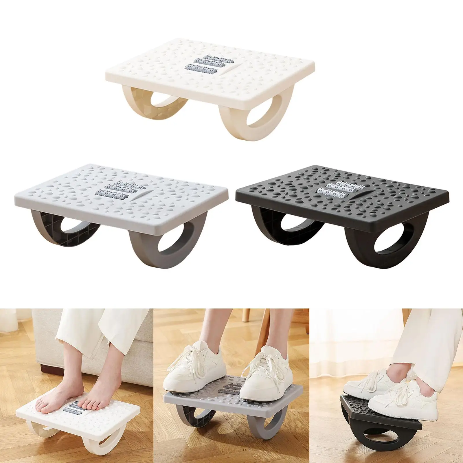 

Office Foot Rest Under Desk Support with Massage Rollers Leg Rest Ergonomic Desk