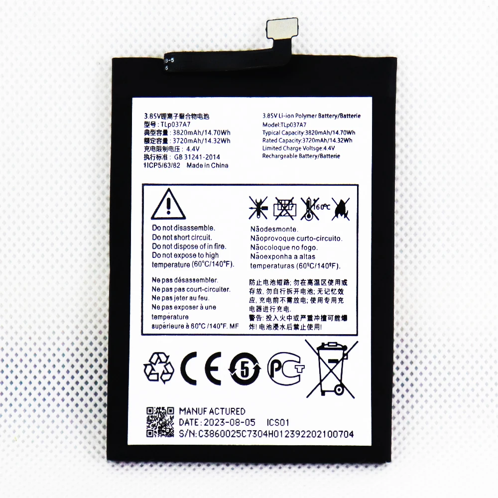 New Original TLP037A7 3820mah Battery For Alcatel TCL Plex/T780H Mobile Phone