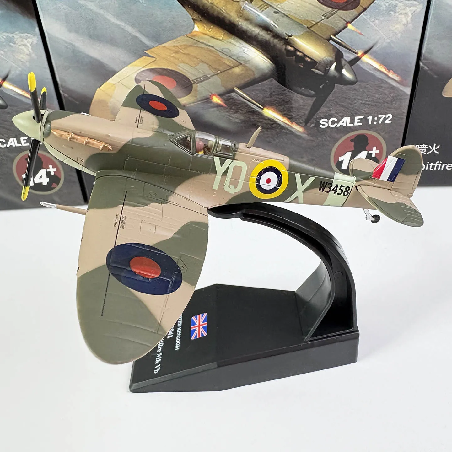 1:72 1/72 Scale WWII British Spitfire Fighter Plane Diecast Metal Airplane Aircraft Ornament Finished Model Collection or Gifts view 5
