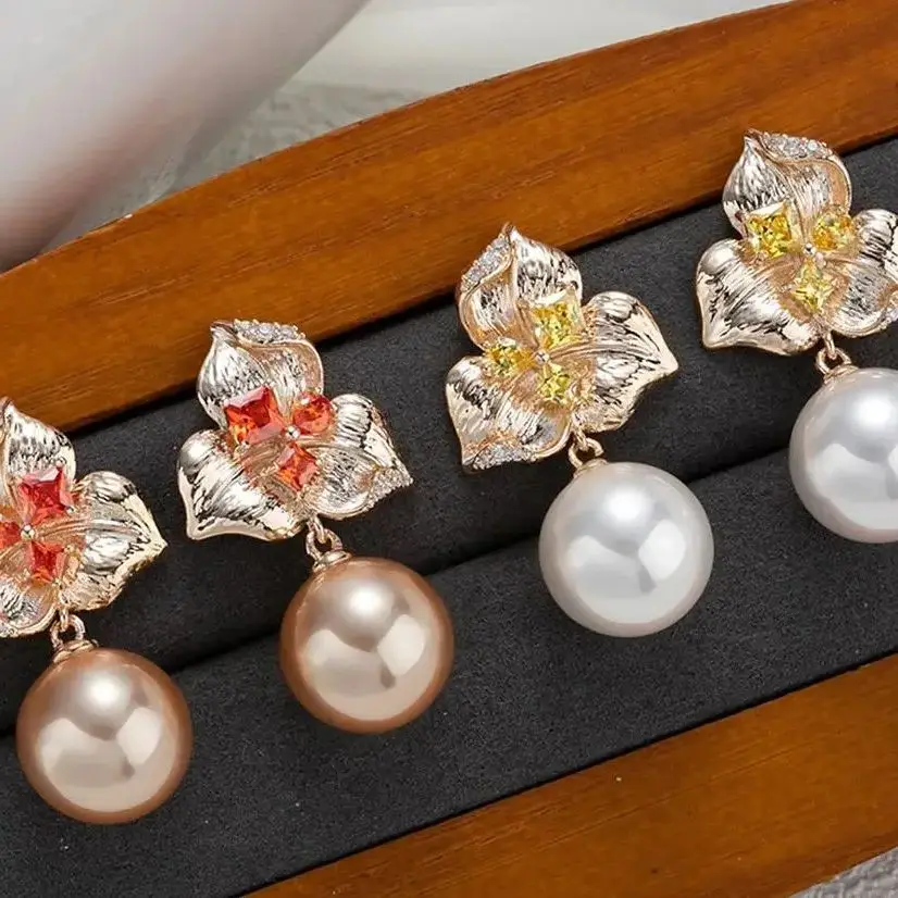 

Missvikki Fashion Korean Version High-end Feeling Light Luxury Trendy Temperament Atmospheric Earrings for Women Jewelry
