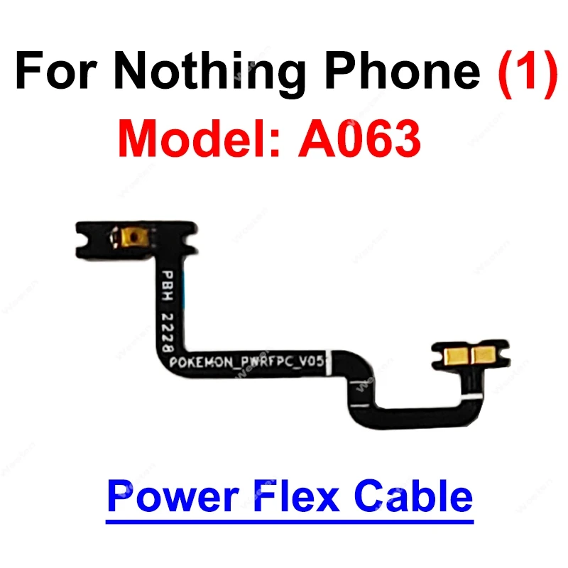 For NothingPhone One Two 1 2 A063 A065 Przycisk głośności Flex Cable On OFF Przyciski boczne głośności Flex Cable Parts — zdjęcie produktu 2