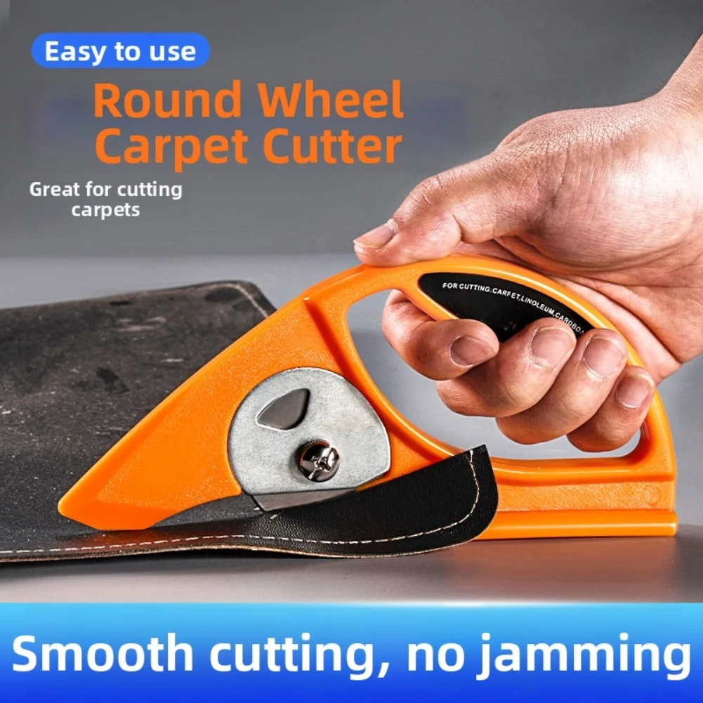 1pc Rotary Cutter With Stainless Steel Cutting Blade For Carpet Leather Wallpapers Cutting Home Decoration Crafting Tool