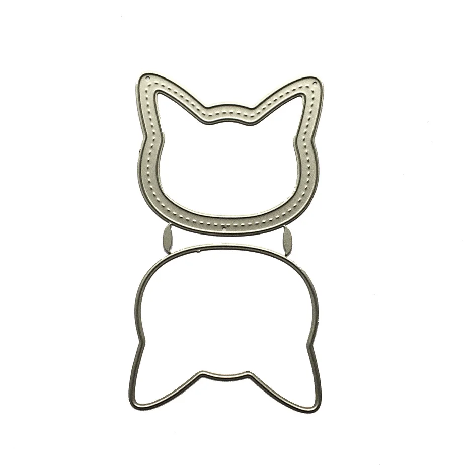 Cat Head Pocket Pendant Scrapbooking Cutting Dies Yiwu stock clearance DIY Paper gift Card Making metal craft Album