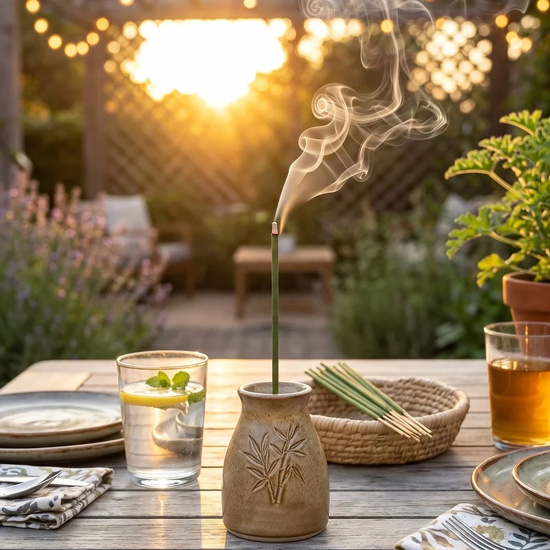 Long-Lasting Citronella Oil Lemongrass Sticks, Camping, Patios and Outdoor, While Also Purifying the Air. Ideal for Seasonal