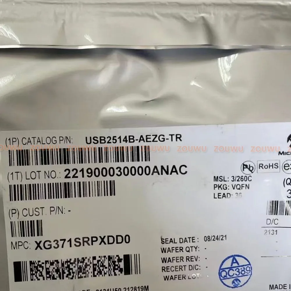

10PCS~50PCS/LOT USB2514B USB2514B-AEZG USB2514 QFN36 100% original