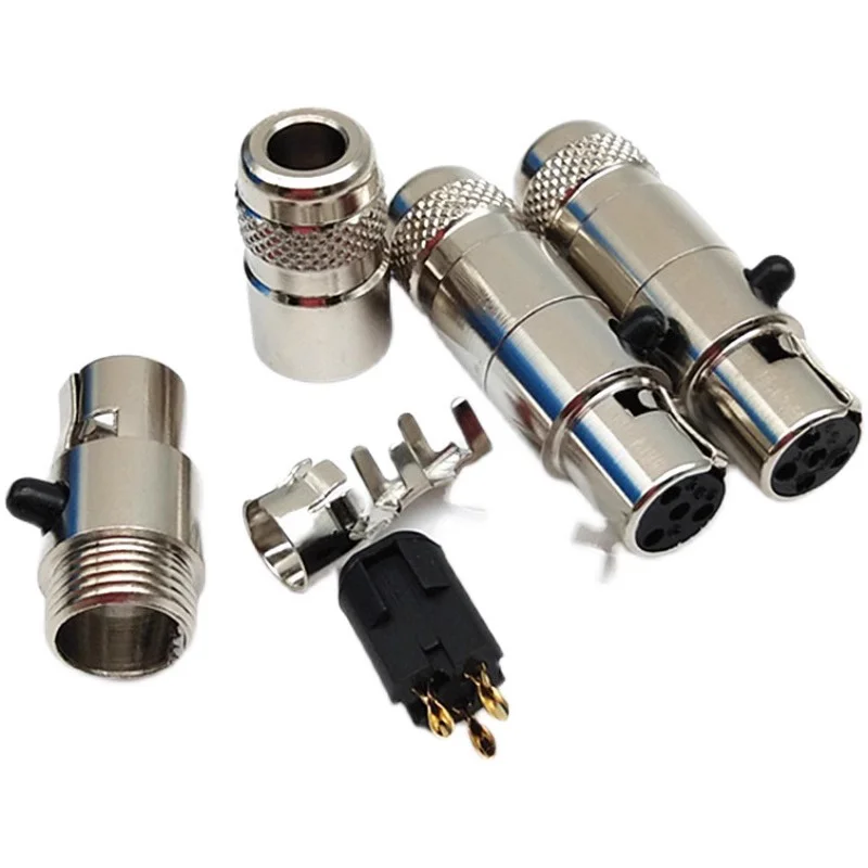 3/4/5/6pin Mini XLR Aviation Connector Female Plug Male Socket Zinc Alloy+copper pins for MIC Microphone Audio Video Connecting