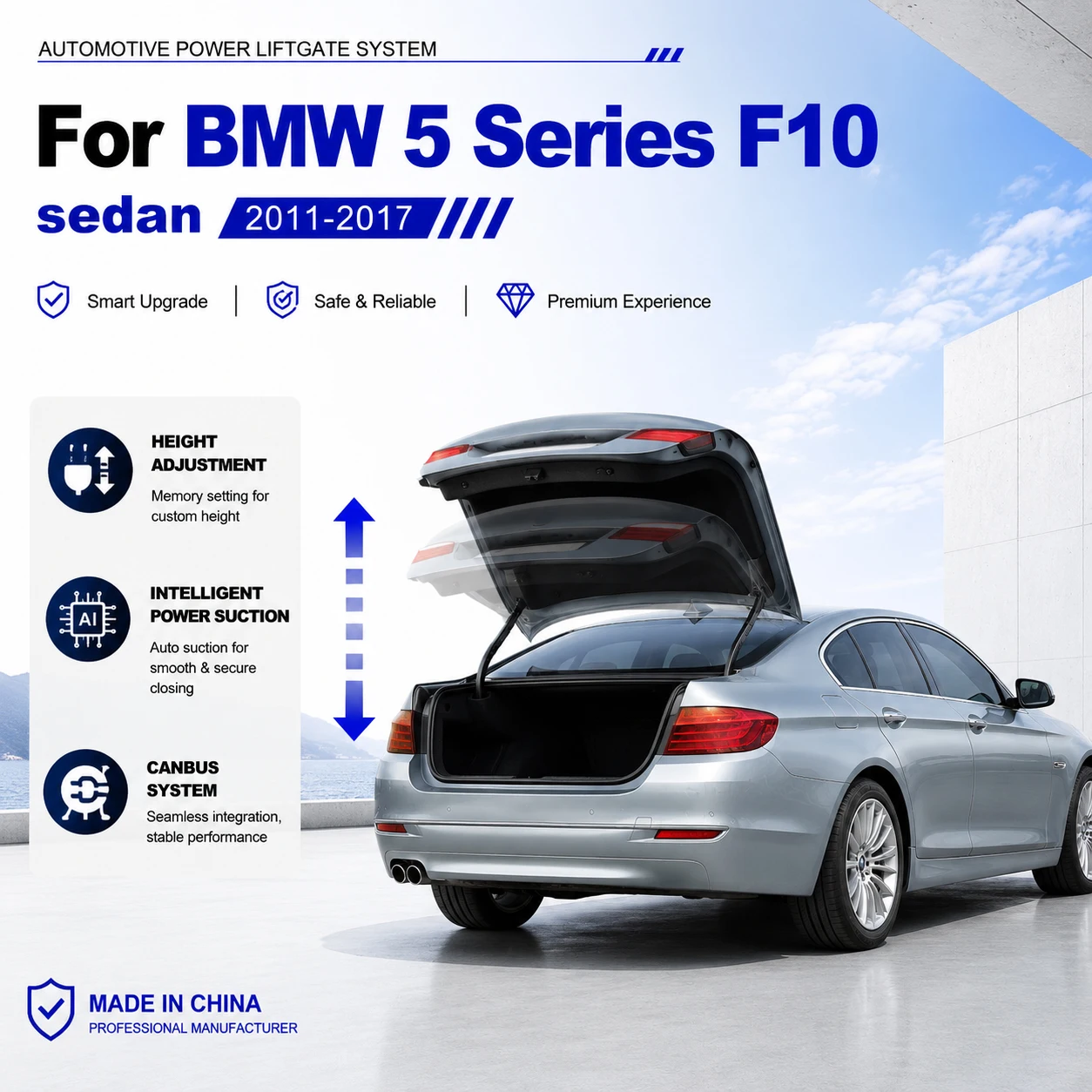 For BMW 5 Series F10 sedan 2011-2017 Electric tailgate automatic suction locks suitable Trunk modification