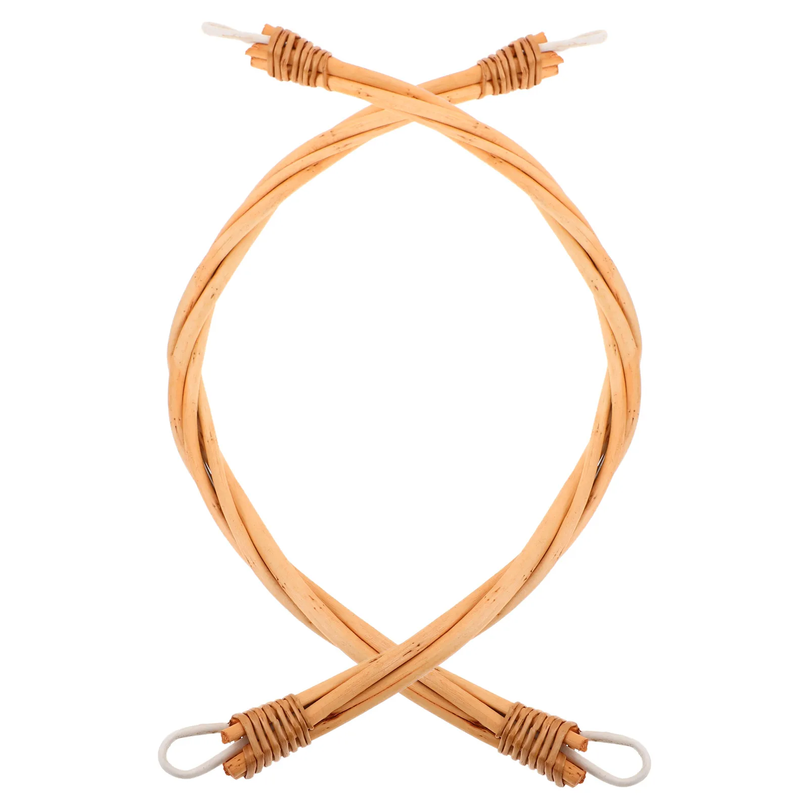 

2pcs Picnic Basket Handle Replacement for Woven Rattan Baskets Comfortable Installation Universal Storage