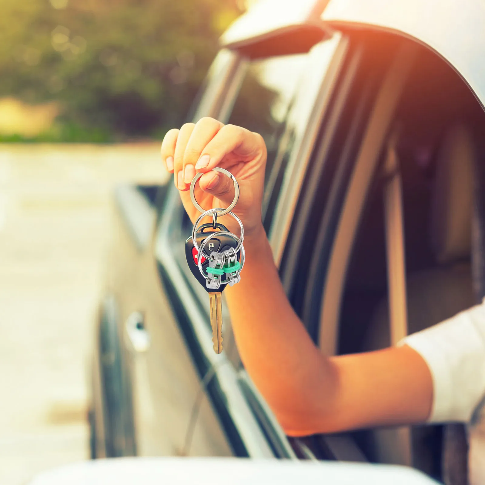 3 stuks metalen handsleutelhanger tri-voor stressverlichting hersenen creativiteit boost ontspanning gadget