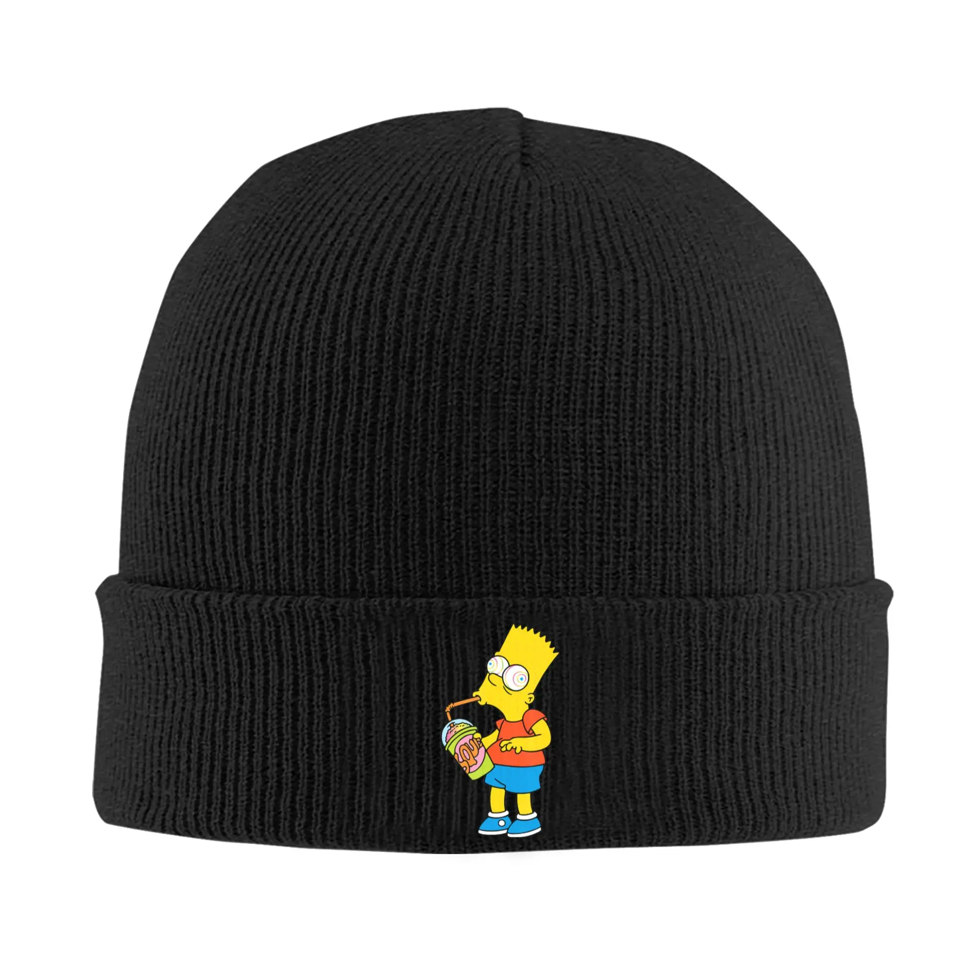 Gorro de punto acrílico The Simpson Bart Squishee Brain Freeze para otoño e invierno, gorro de calle para hombre y mujer