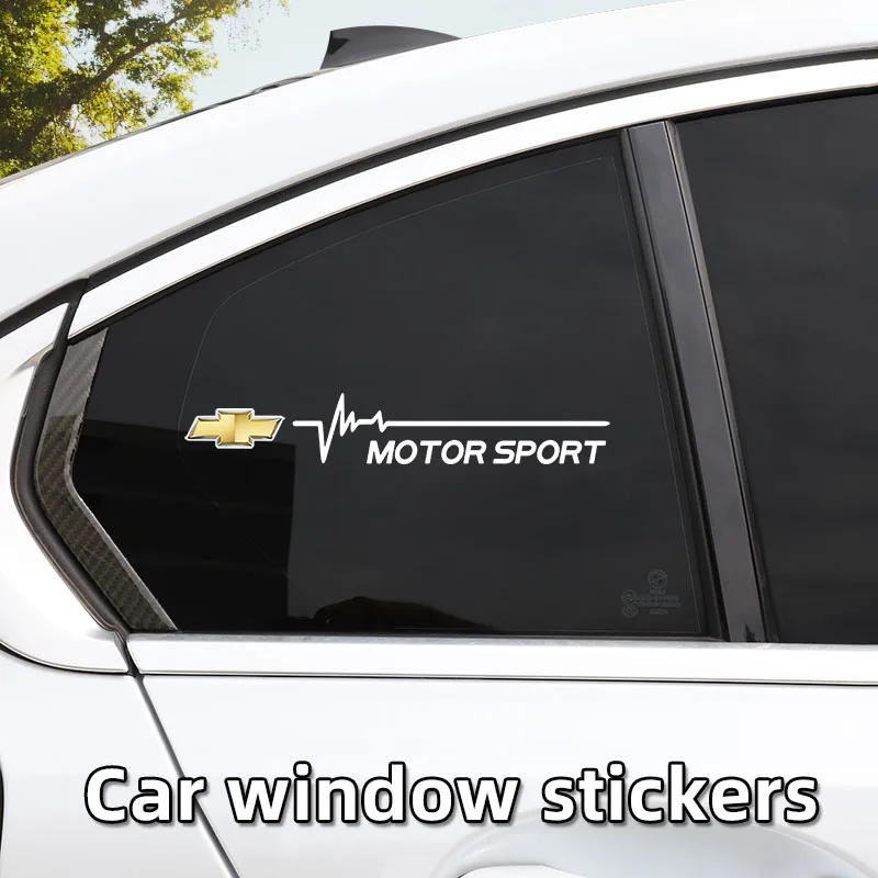 2 pegatinas de PVC para ventana de coche, calcomanías decorativas impermeables para vehículos, para Chevrolet Cruze Spark Captiva Suburban Camaro Malibu