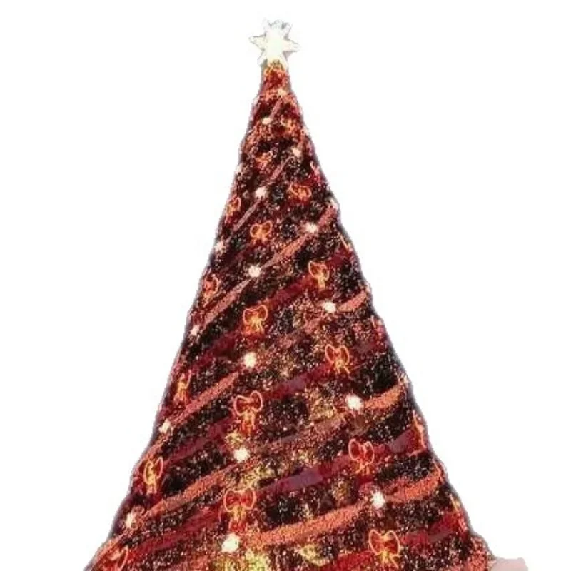 

Christmas large Christmas tree 3-50 meters wrought iron frame LED light decoration luminous Christmas hotel ornament