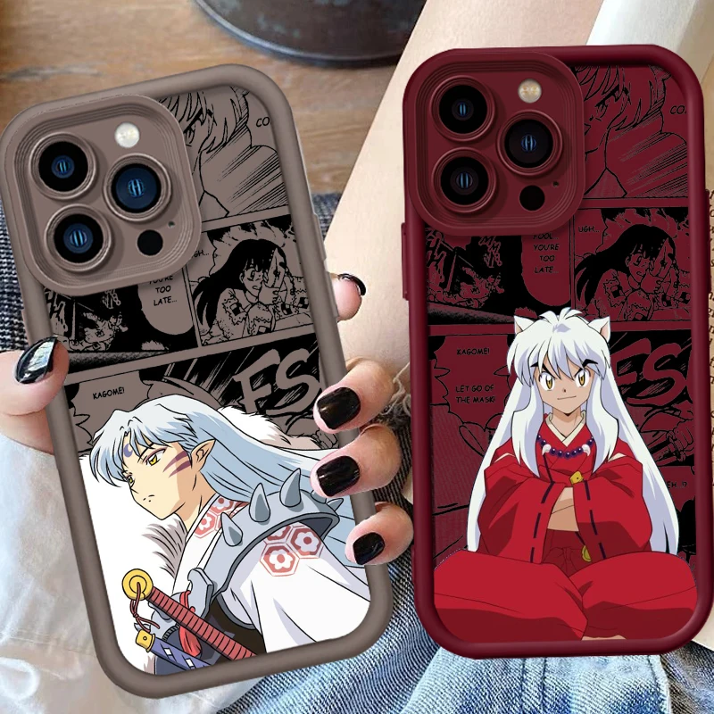 Inuyasha Anime Comics Art Eye Ladder For Apple iPhone 15 14 13 12 11 XS XR X Pro Max Plus TPU Phone Case