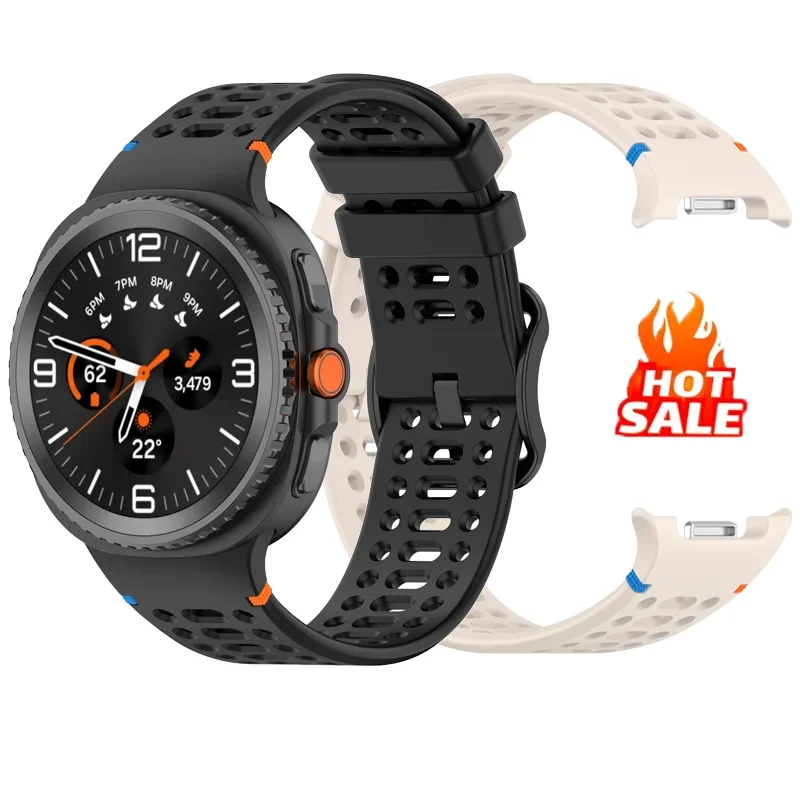 Slide Buckle 3-Row Multi Silicone Sport Band For Samsung Galaxy Watch 9 8 40mm 44mm 8 Classic 46mm Breathable Lightweight Unisex